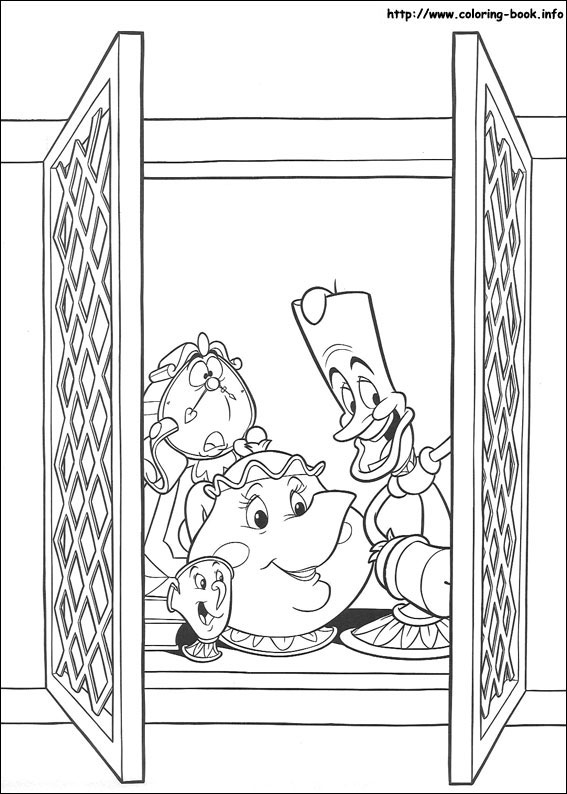 Beauty and the Beast coloring picture